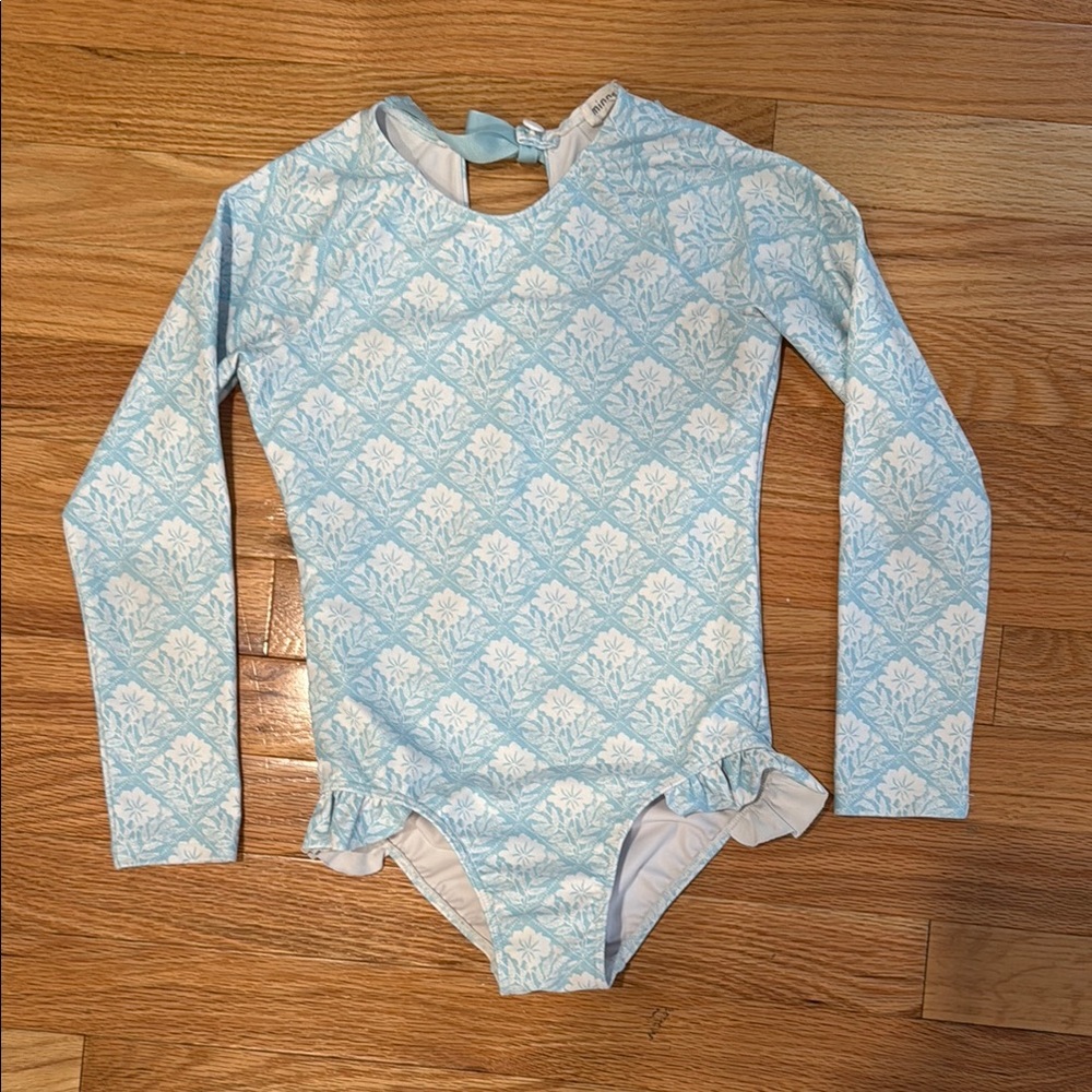 Minnow swim - Plumeria Quilt Rashguard One Piece 7/8